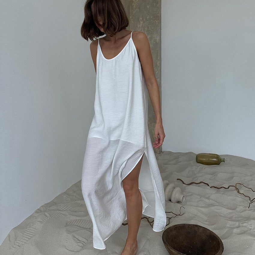 Womens Minimalist Strap Maxi Dress