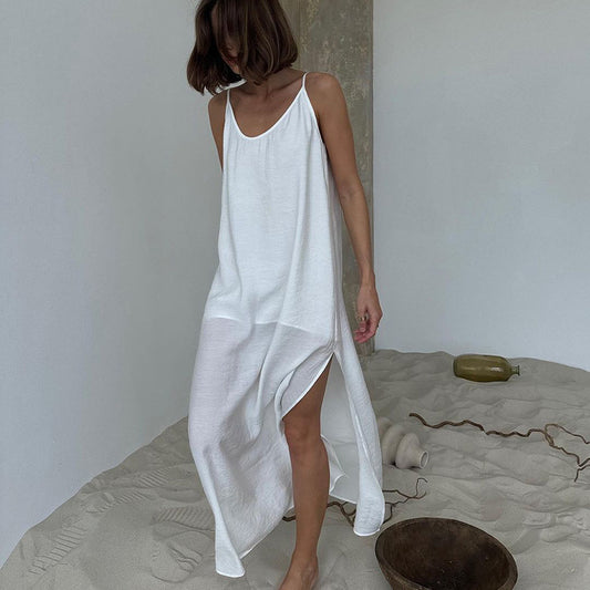 Womens Minimalist Strap Maxi Dress