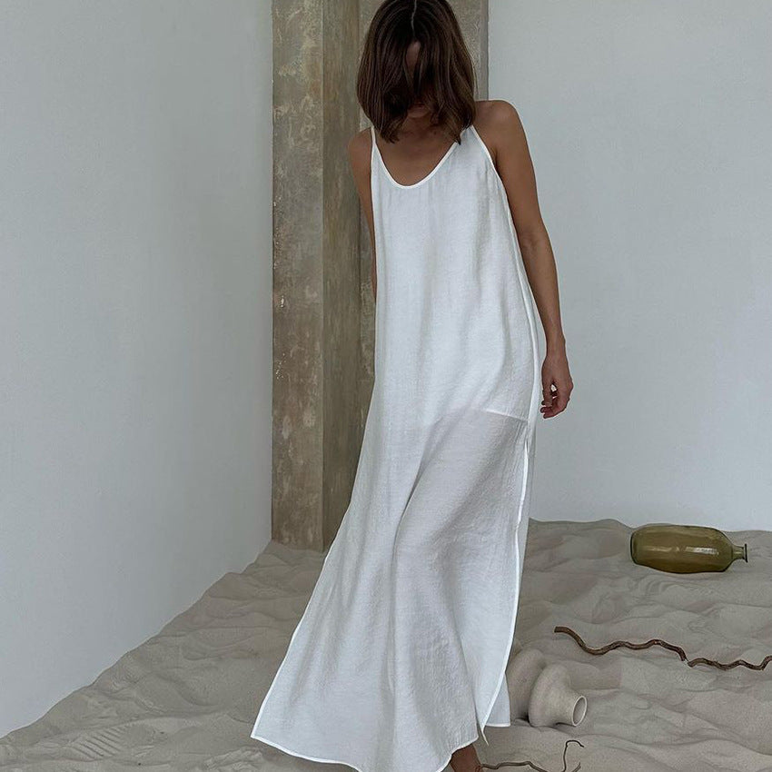 Womens Minimalist Strap Maxi Dress