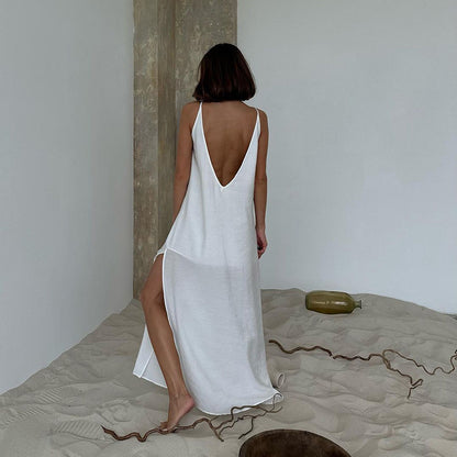 Womens Minimalist Strap Maxi Dress